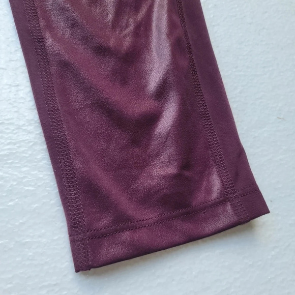 PEACH Women High Waist Yoga Purple Leggings Fitness Workout Exercise Gym XL - Picture 8 of 11